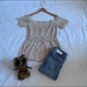 Old Navy Floral Off-the-Shoulder Top